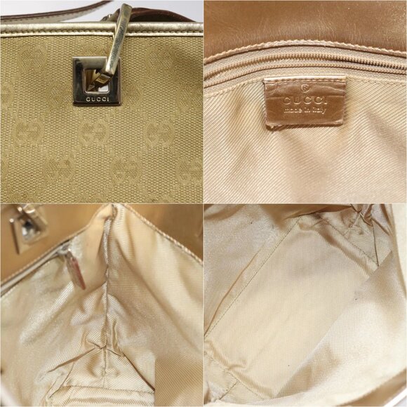 GUCCI GG Canvas Tote Bag Gold 002 1099 Auth nb079 - Picture 15 of 15
